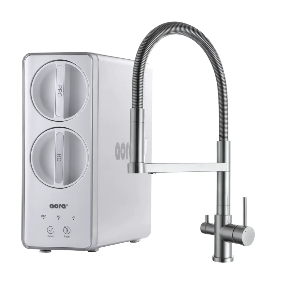 AORA AORA GT600 Umkehrosmose Wasserfilter ohne Tank | 1,57 L/Min. Durchfluss | inkl. 3 Wege-Edelstahl- Wasserhahn | Quick Change Filter | geprüfte Qualität