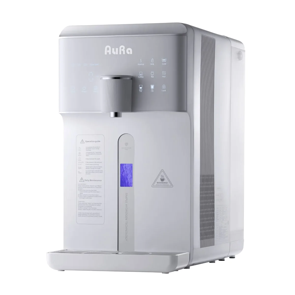 AORA AORA W23 Auftisch Osmoseanlage mit 6 Temperaturstufen (~15-100°C) | mit Tank | 5 stufige Filterung | kalkfreies Trinkwasser | Mobile Umkehrosmoseanlage | Wasserstoff-Generator