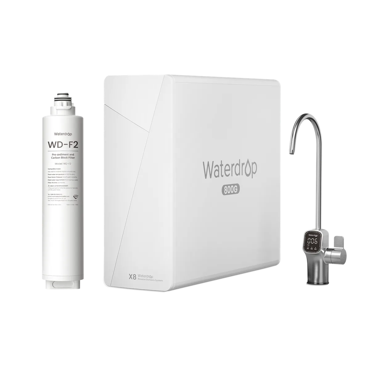Waterdrop X-Serie Umkehrosmose-System, X8-F2