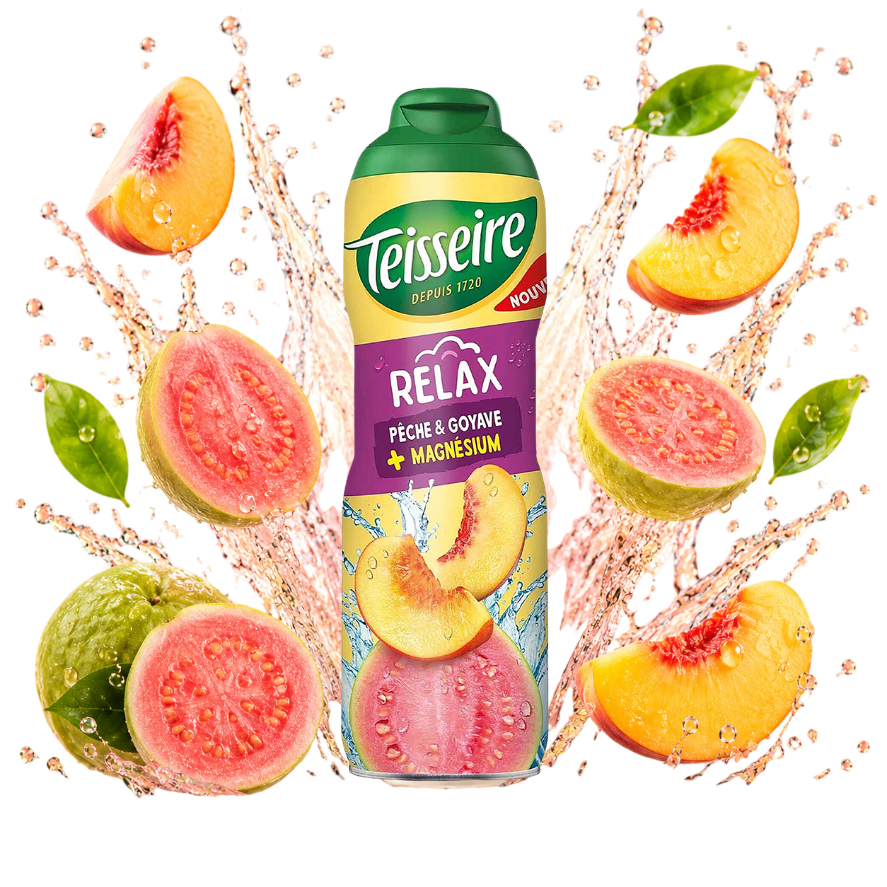 Teisseire RELAX Sirup Pfirsich & Guave – Bild 2